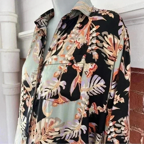 Free People Under The Palms Shirt Tropical Print - Picture 8 of 13